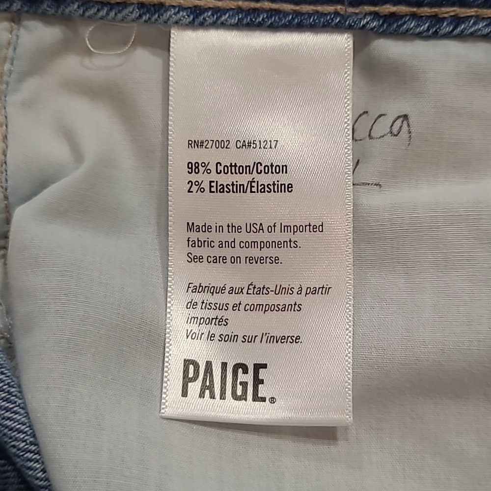 EUC Paige Jeans Women's sz 28 Straight Leg Hi Rise Premium Denim Jeans Pants - Picture 8 of 13
